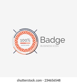 Thin line neat design logo, clean modern concept, premium quality stamp