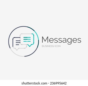 Leuchtendes Design-Logo, sauberes, modernes Konzept, Nachrichten-Idee