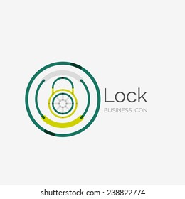 Logo de diseño de línea delgada, concepto moderno limpio, idea de bloqueo