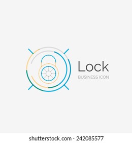Logo de diseño de línea delgada, concepto moderno limpio, idea de bloqueo
