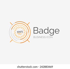 Thin line neat design logo, clean modern concept, premium quality stamp