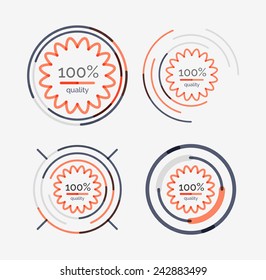 Thin line neat design logo set, clean modern concept, premium quality stamp