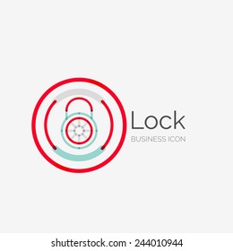 Logo de diseño de línea delgada, concepto moderno limpio, idea de bloqueo