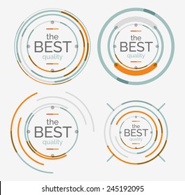 Thin line neat design logo set, clean modern concept, premium quality stamp