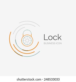 Logo de diseño de línea delgada, concepto moderno limpio, idea de bloqueo