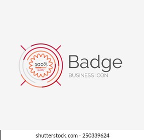 Thin line neat design logo, clean modern concept, premium quality stamp