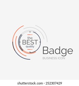 Thin line neat design logo, clean modern concept, premium quality stamp