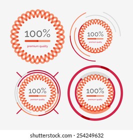 feines Design-Logo-Set, sauberes, modernes Konzept, hochwertiger Stempel
