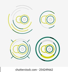 Thin line neat design logo set, clean modern concept, camera idea