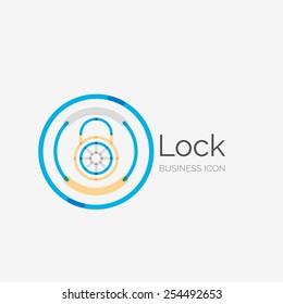 Logo de diseño de línea delgada, concepto moderno limpio, idea de bloqueo