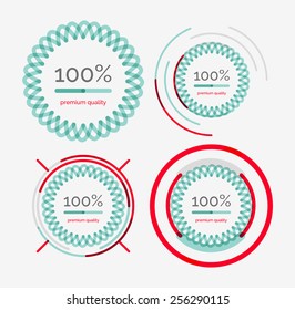 Thin line neat design logo set, clean modern concept, premium quality stamp