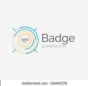 Thin line neat design logo, clean modern concept, premium quality stamp