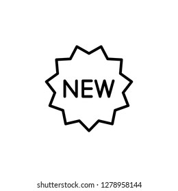thin line new icon on white background