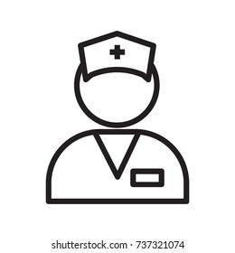 Thin line nurse icon
