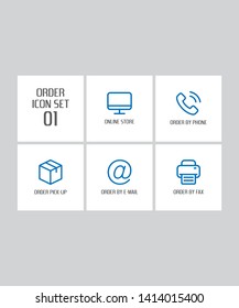 THIN LINE  ORDER ICON SET 01.