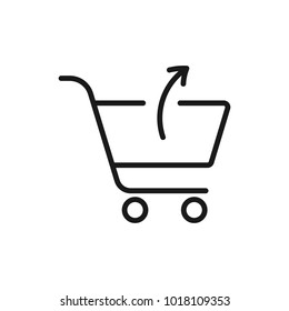 Thin line out shopping cart icon set for mobile concepts and web apps.. Collection modern infographic logo and pictogram.