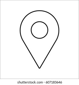 thin line overcoat icon on white background