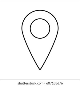 thin line overcoat icon on white background