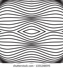 Thin line pattern with irregular halftone waves. Simple wavy abstract geometric texture. Lined vector background