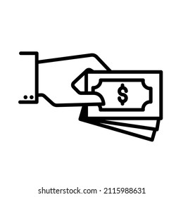 thin line payday loan icon