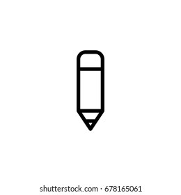 thin line pen icon on white background