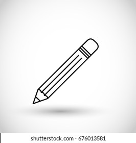 Thin line pencil vector icon