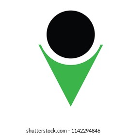 thin line pin point, location icon 