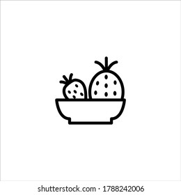 thin line pineapple vector icon