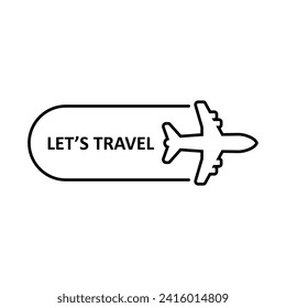 thin line plane like time to travel icon. flat stroke style trend modern simple transport logotype graphic minimal art design isolated on white background. concept of airplane wing and global aviation