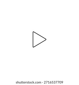 Símbolo de Botón de juego de línea fina para UI y App
Símbolo de Botón de juego de contorno moderno creado con un trazo uniforme de 2.5px. El icono presenta un triángulo que apunta hacia la derecha, aislado sobre un fondo blanco. Perfecto para interfaces App Video, controles de medios, reproductores y Elementos de diseño digitales limpios.