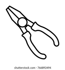 Thin line pliers icon