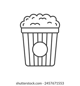 Thin Line Popcorn vector icon