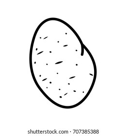 thin line potato icon