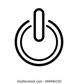 thin line power icon