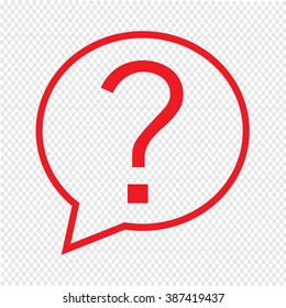Thin Line Question Mark Icon Illustration design