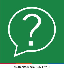 Thin Line Question Mark Icon Illustration design