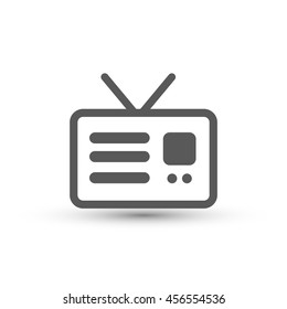 Thin line Radio icon vector isolated on white background for your design, logo, application, presentation, UI