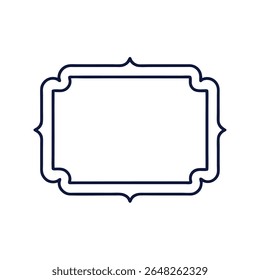 Thin Line Rectangular Ornamental Frame Icon