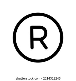 thin line registered trademark icon