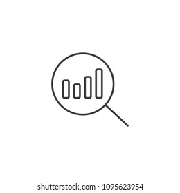 thin line research icon on white background
