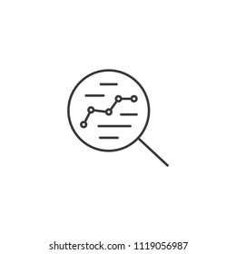 thin line research icon on white background