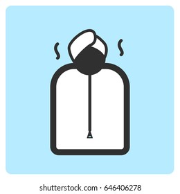 Thin line sauna icon
