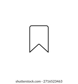 Guardar Símbolo de marcador de línea fina para UI y App
Guardar Símbolo de marcador moderno creado con un trazo uniforme de 2.5px. El ícono presenta un rectángulo de Vertical con un borde inferior puntiagudo, aislado sobre un fondo blanco.