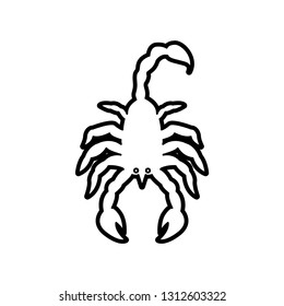 Thin Line Scorpion Horoscope Icon