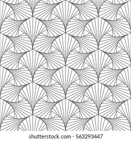 Thin line seamless geometric vector pattern