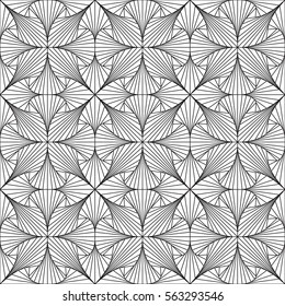 Thin line seamless geometric vector pattern
