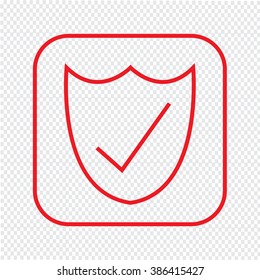 Thin Line Secure Icon Illustration design