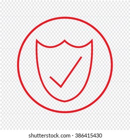 Thin Line Secure Icon Illustration design