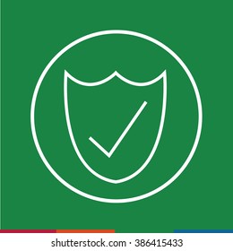Thin Line Secure Icon Illustration design