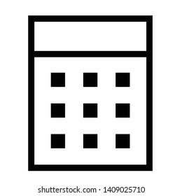 thin line sharp vector icon / calculator, accounting